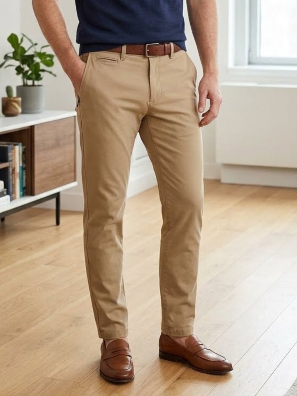 J.Crew 484 Slim-fit Tech Pant 31x32 Men's Slim Chino Pants in Khaki Style: AW005